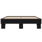 vidaXL Estructura de cama madera de ingeniería y metal negro 140x200cm vidaXL Estructura de cama madera de ingeniería y metal negro 140x200cm