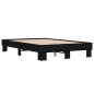 vidaXL Estructura de cama madera de ingeniería y metal negro 140x200cm vidaXL Estructura de cama madera de ingeniería y metal negro 140x200cm