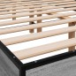 vidaXL Estructura cama madera ingeniería metal gris Sonoma 140x200 cm vidaXL Estructura cama madera ingeniería metal gris Sonoma 140x200 cm