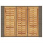 vidaXL Mesa de jardín superficie de madera ratán PE gris 105x80x110cm