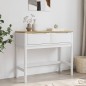 vidaXL Mesa consola FLORO madera maciza de pino blanco 89,5x36,5x73 cm vidaXL Mesa consola FLORO madera maciza de pino blanco 89,5x36,5x73 cm