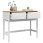 vidaXL Mesa consola FLORO madera maciza de pino blanco 89,5x36,5x73 cm vidaXL Mesa consola FLORO madera maciza de pino blanco 89,5x36,5x73 cm