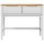 vidaXL Mesa consola FLORO madera maciza de pino blanco 89,5x36,5x73 cm vidaXL Mesa consola FLORO madera maciza de pino blanco 89,5x36,5x73 cm