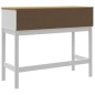 vidaXL Mesa consola FLORO madera maciza de pino blanco 89,5x36,5x73 cm vidaXL Mesa consola FLORO madera maciza de pino blanco 89,5x36,5x73 cm