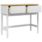 vidaXL Mesa consola FLORO madera maciza de pino blanco 89,5x36,5x73 cm vidaXL Mesa consola FLORO madera maciza de pino blanco 89,5x36,5x73 cm