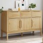 vidaXL Aparador FLORO madera maciza de pino marrón cera 114x43x74 cm vidaXL Aparador FLORO madera maciza de pino marrón cera 114x43x74 cm