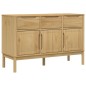 vidaXL Aparador FLORO madera maciza de pino marrón cera 114x43x74 cm vidaXL Aparador FLORO madera maciza de pino marrón cera 114x43x74 cm
