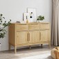 vidaXL Aparador FLORO madera maciza de pino marrón cera 114x43x74 cm vidaXL Aparador FLORO madera maciza de pino marrón cera 114x43x74 cm
