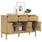 vidaXL Aparador FLORO madera maciza de pino marrón cera 114x43x74 cm vidaXL Aparador FLORO madera maciza de pino marrón cera 114x43x74 cm