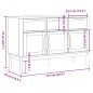 vidaXL Aparador FLORO madera maciza de pino marrón cera 114x43x74 cm vidaXL Aparador FLORO madera maciza de pino marrón cera 114x43x74 cm