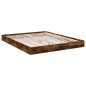 vidaXL Estructura de cama madera de ingeniería roble ahumado 150x200cm vidaXL Estructura de cama madera de ingeniería roble ahumado 150x200cm