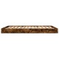 vidaXL Estructura de cama madera de ingeniería roble ahumado 150x200cm vidaXL Estructura de cama madera de ingeniería roble ahumado 150x200cm