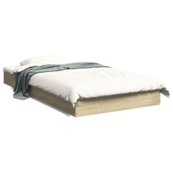 vidaXL Estructura de cama madera de ingeniería roble Sonoma 100x200 cm