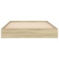 vidaXL Estructura de cama madera de ingeniería roble Sonoma 100x200 cm