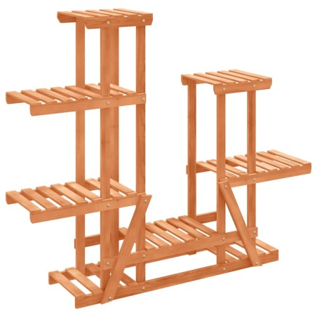 vidaXL Soporte para flores madera maciza de abeto 95x25x96 cm