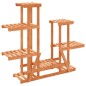 vidaXL Soporte para flores madera maciza de abeto 95x25x96 cm