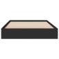 vidaXL Estructura de cama madera de ingeniería negra 90x200 cm