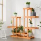 vidaXL Soporte para flores madera maciza de abeto 95x25x96 cm
