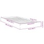 vidaXL Estructura de cama madera de ingeniería negra 90x200 cm