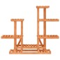 vidaXL Soporte para flores madera maciza de abeto 95x25x96 cm