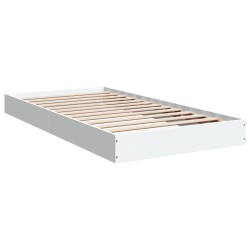 vidaXL Estructura de cama madera de ingeniería blanca 90x190 cm