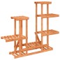 vidaXL Soporte para flores madera maciza de abeto 95x25x96 cm