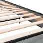 vidaXL Estructura cama madera ingeniería metal gris Sonoma 100x200 cm vidaXL Estructura cama madera ingeniería metal gris Sonoma 100x200 cm