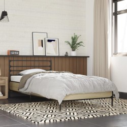 vidaXL Estructura cama madera ingeniería metal roble Sonoma 75x190 cm