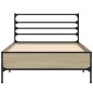 vidaXL Estructura cama madera ingeniería metal roble Sonoma 75x190 cm vidaXL Estructura cama madera ingeniería metal roble Sonoma 75x190 cm