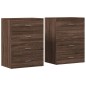 vidaXL Aparadores 2 uds madera de ingeniería marrón roble 60x39x80 cm vidaXL Aparadores 2 uds madera de ingeniería marrón roble 60x39x80 cm