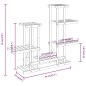 vidaXL Soporte para flores madera maciza de abeto 95x25x96 cm