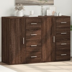 vidaXL Aparadores 2 uds madera de ingeniería roble marrón 59x39x80 cm