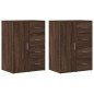 vidaXL Aparadores 2 uds madera de ingeniería roble marrón 59x39x80 cm vidaXL Aparadores 2 uds madera de ingeniería roble marrón 59x39x80 cm