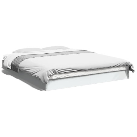 vidaXL Estructura de cama madera de ingeniería blanca 160x200 cm