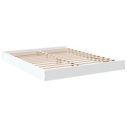 vidaXL Estructura de cama madera de ingeniería blanca 160x200 cm