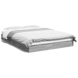vidaXL Estructura de cama madera de ingeniería gris Sonoma 140x200 cm
