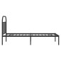 vidaXL Estructura de cama con cabecero metal negro 90x190 cm vidaXL Estructura de cama con cabecero metal negro 90x190 cm