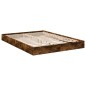 vidaXL Estructura de cama madera de ingeniería roble ahumado 140x190cm vidaXL Estructura de cama madera de ingeniería roble ahumado 140x190cm