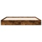 vidaXL Estructura de cama madera de ingeniería roble ahumado 140x190cm vidaXL Estructura de cama madera de ingeniería roble ahumado 140x190cm