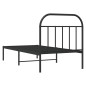 vidaXL Estructura de cama con cabecero metal negro 90x190 cm vidaXL Estructura de cama con cabecero metal negro 90x190 cm