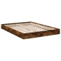 vidaXL Estructura de cama madera de ingeniería roble ahumado 120x190cm vidaXL Estructura de cama madera de ingeniería roble ahumado 120x190cm