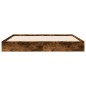 vidaXL Estructura de cama madera de ingeniería roble ahumado 120x190cm vidaXL Estructura de cama madera de ingeniería roble ahumado 120x190cm