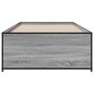 vidaXL Estructura cama madera ingeniería metal gris Sonoma 90x190 cm vidaXL Estructura cama madera ingeniería metal gris Sonoma 90x190 cm