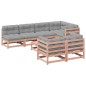 vidaXL Set de sofás jardín 8 pzas con cojines madera de abeto Douglas vidaXL Set de sofás jardín 8 pzas con cojines madera de abeto Douglas