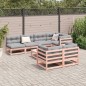 vidaXL Set de sofás jardín 8 pzas con cojines madera de abeto Douglas vidaXL Set de sofás jardín 8 pzas con cojines madera de abeto Douglas