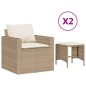 vidaXL Juego de sofás jardín con cojines 4 pzas ratán sintético beige vidaXL Juego de sofás jardín con cojines 4 pzas ratán sintético beige