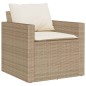 vidaXL Juego de sofás jardín con cojines 4 pzas ratán sintético beige vidaXL Juego de sofás jardín con cojines 4 pzas ratán sintético beige