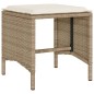 vidaXL Juego de sofás jardín con cojines 4 pzas ratán sintético beige vidaXL Juego de sofás jardín con cojines 4 pzas ratán sintético beige