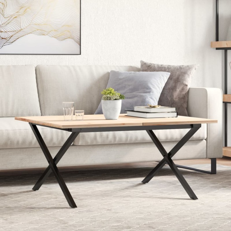 vidaXL Patas de mesa de centro estructura X hierro fundido 70x60x43 cm
