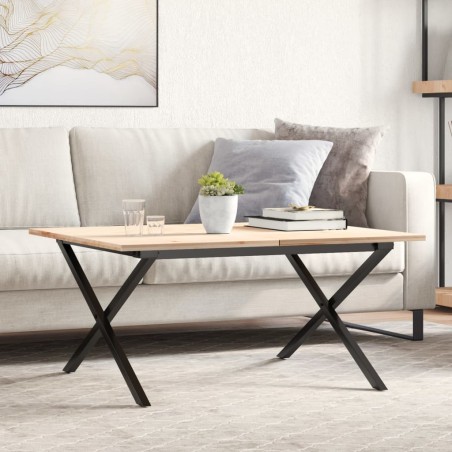 vidaXL Patas de mesa de centro estructura X hierro fundido 70x60x43 cm
